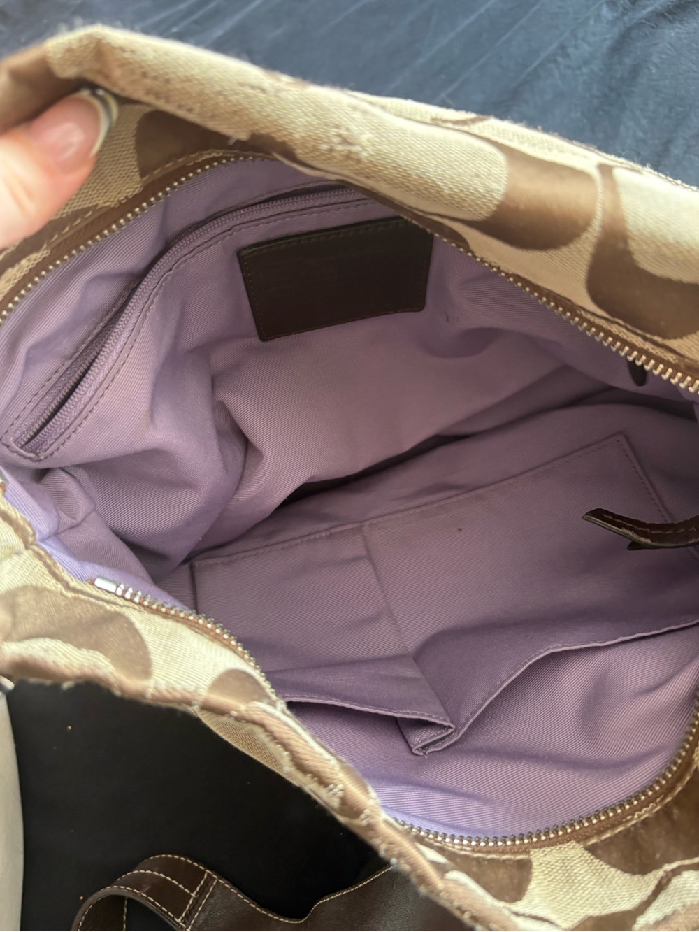 Coach Brown Signature Canvas Shoulder Bag - Picture 4 of 4